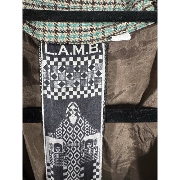 Y2K LAMB Gwen Stefani Wool Tweed Blazer Size 2 XS Teal Fitted Jacket 2008 Rare - Picture 9 of 9